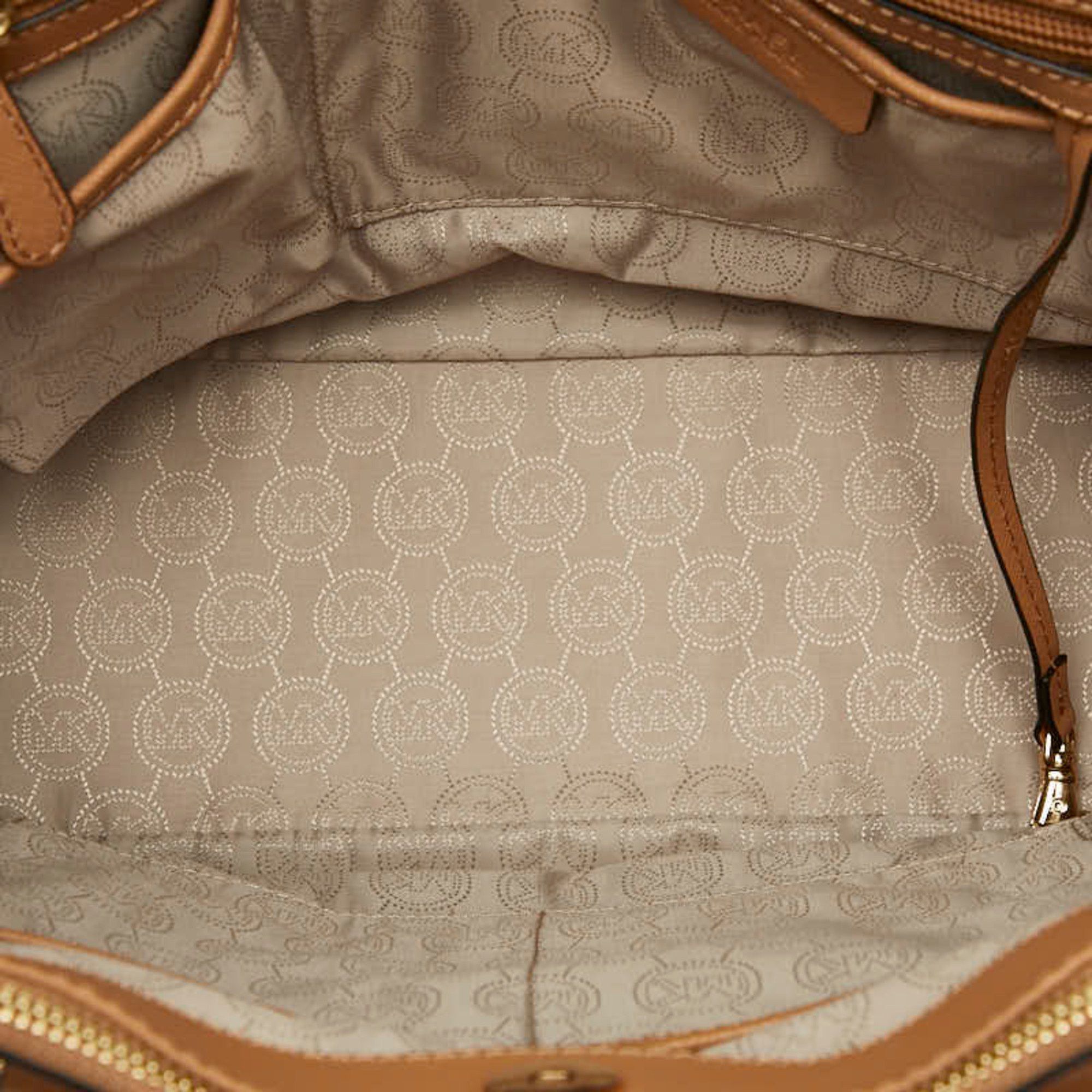Michael Kors Michael Kors Sutton Medium Tote/Shoulder Bag, 2-Way, Beige/Black Leather, Women's Size ONE SIZE - 8 Thumbnail