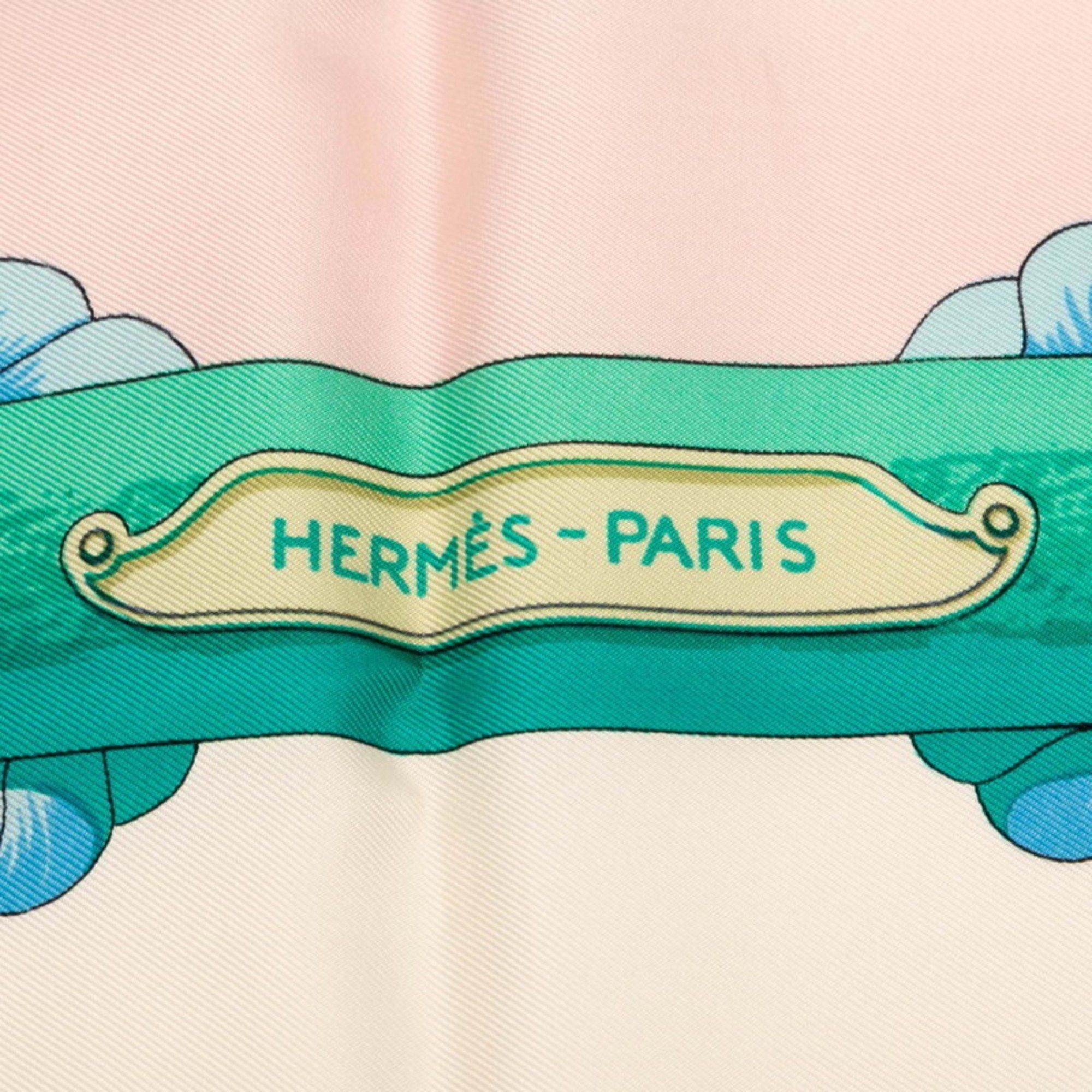 Hermes Hermes Hermès Carré 90 Tribord Sailing Ship Scarf, Beige, Blue, Multicolor, Silk, Women's Size ONE SIZE - 5 Thumbnail