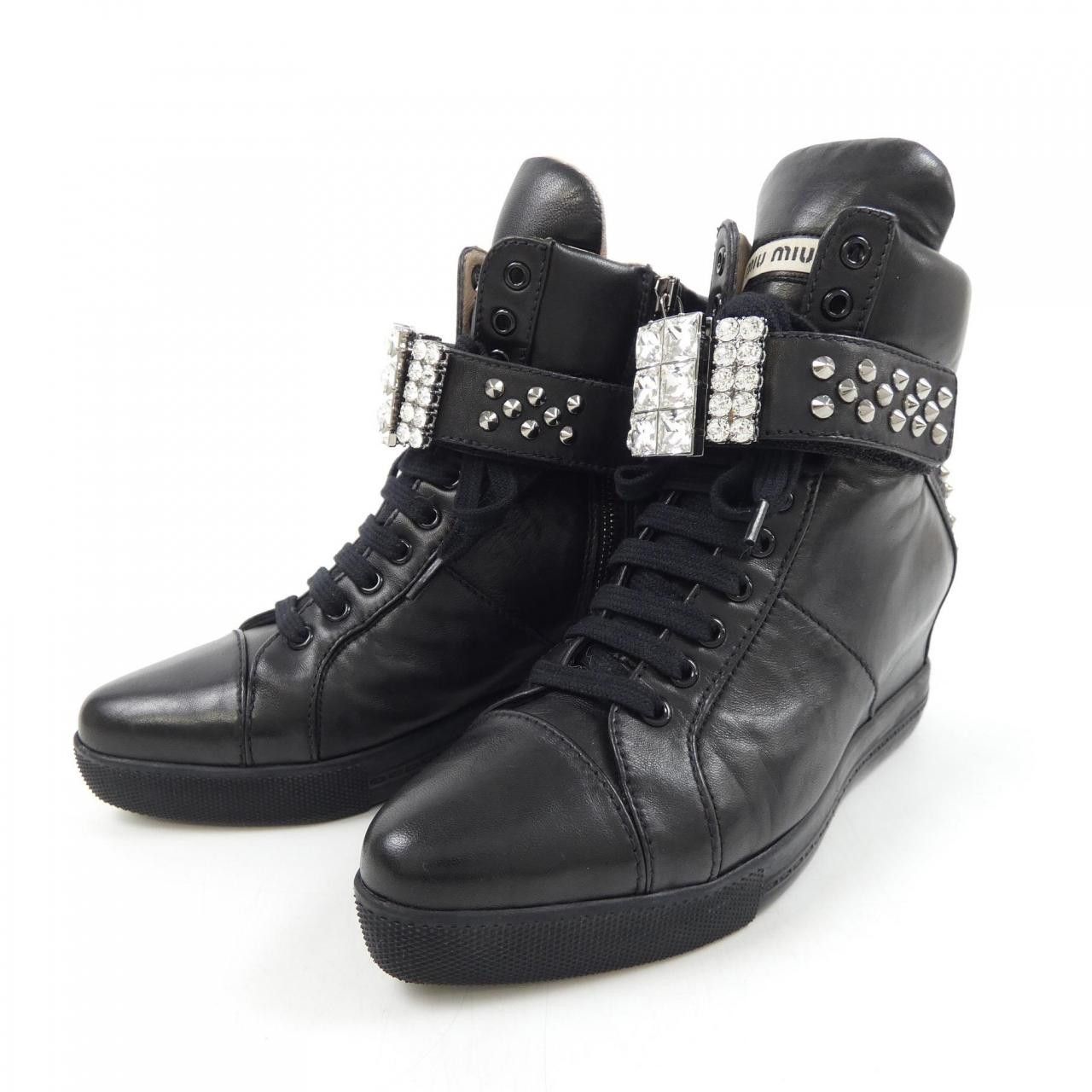 Miu Miu Miu Miu Miu Miu Sneakers Leather Shoes 5I9323 DUTY FREE for USA Size ONE SIZE - 3 Thumbnail