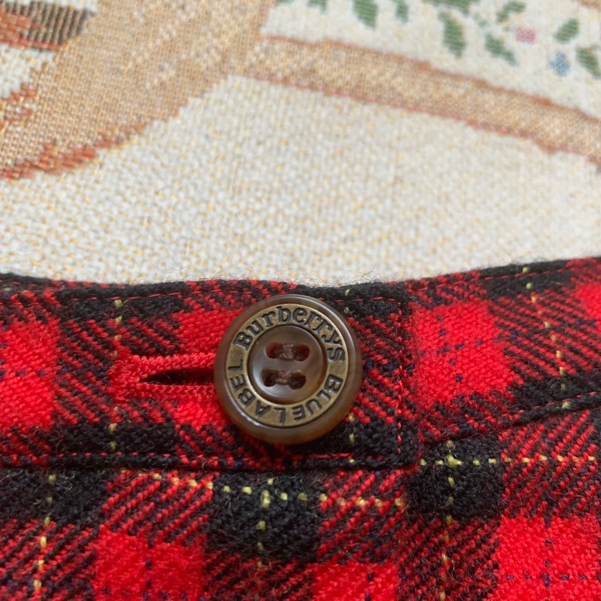 Burberry Burberry Red Plaid Pleated Skirt - dmc Size US 26 / EU 42 - 2 Thumbnail