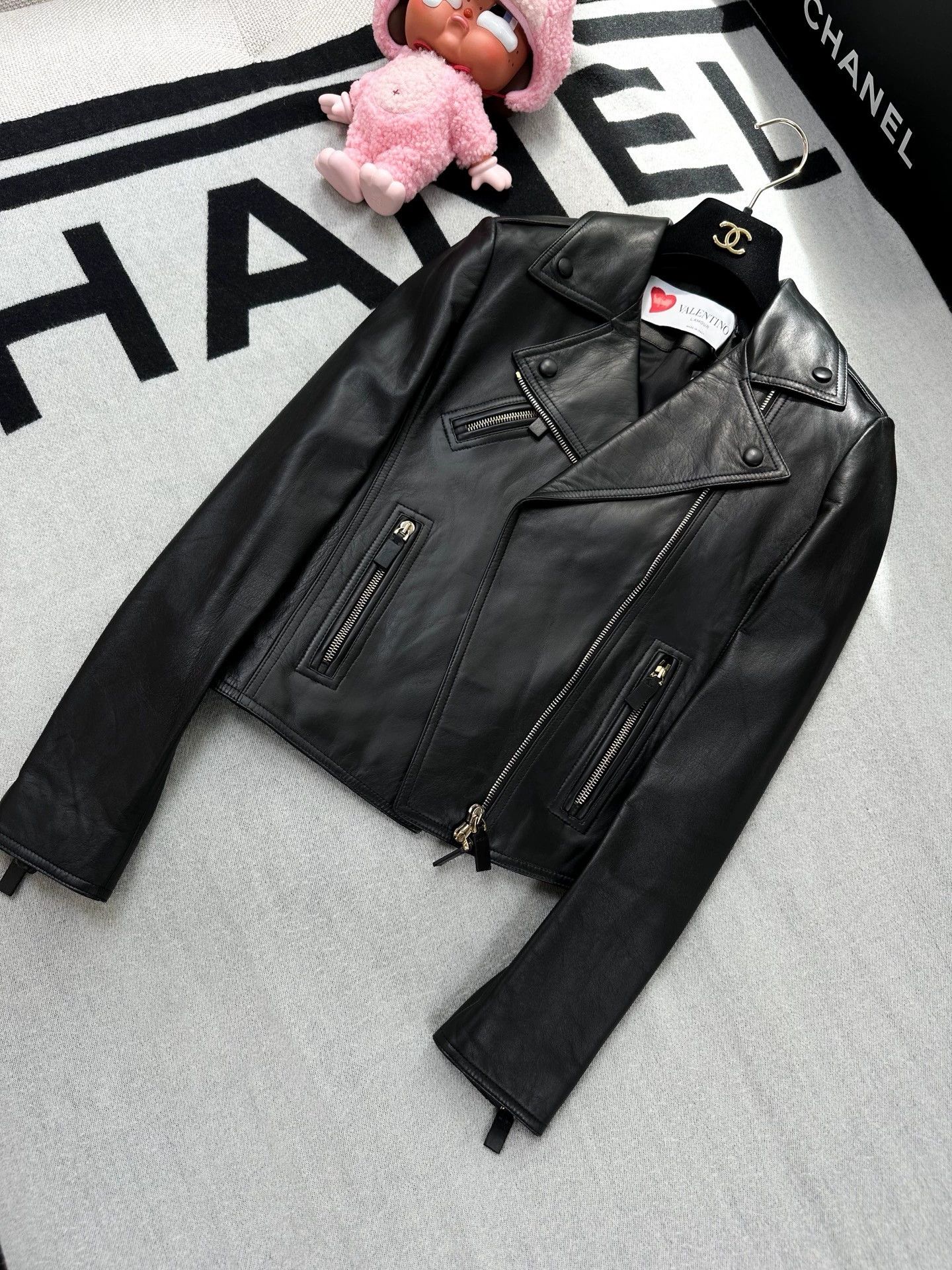 Valentino Valentino Black Leather Biker Jacket - dmc Size US S / EU 44-46 / 1 - 3 Thumbnail