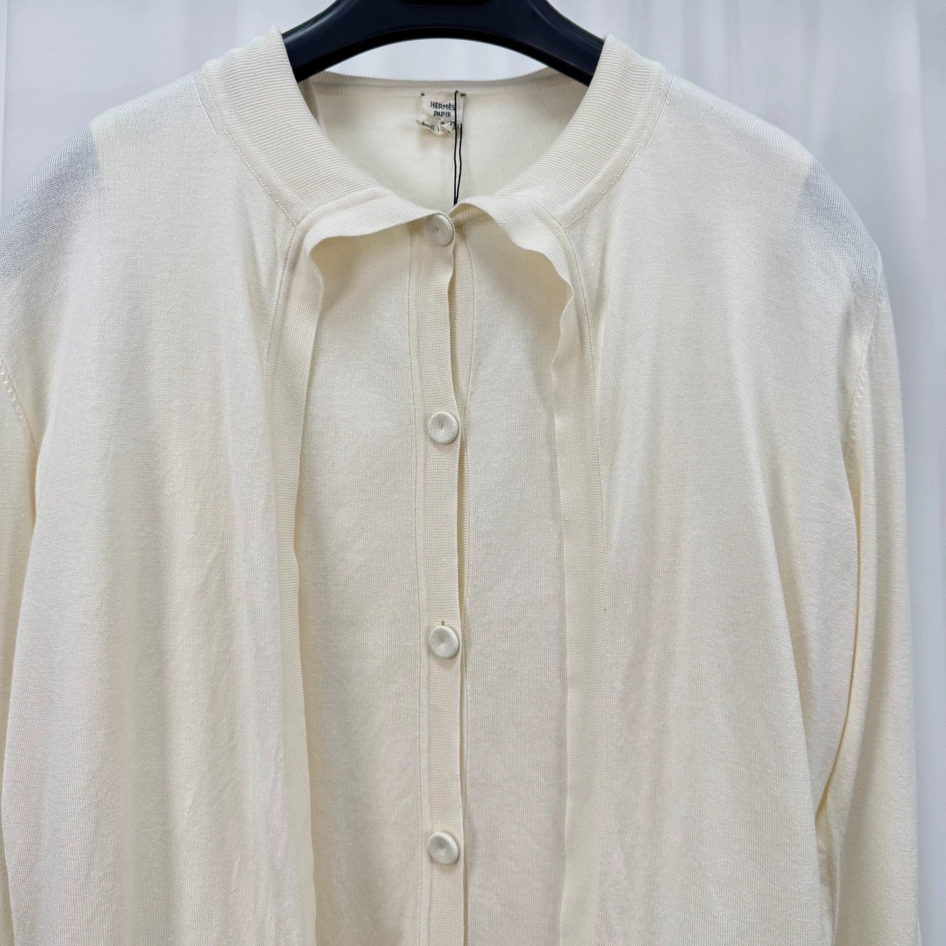 Hermes Hermes Ivory Two-Piece Cashmere Sweater - dmc Size US M / EU 48-50 / 2 - 3 Thumbnail