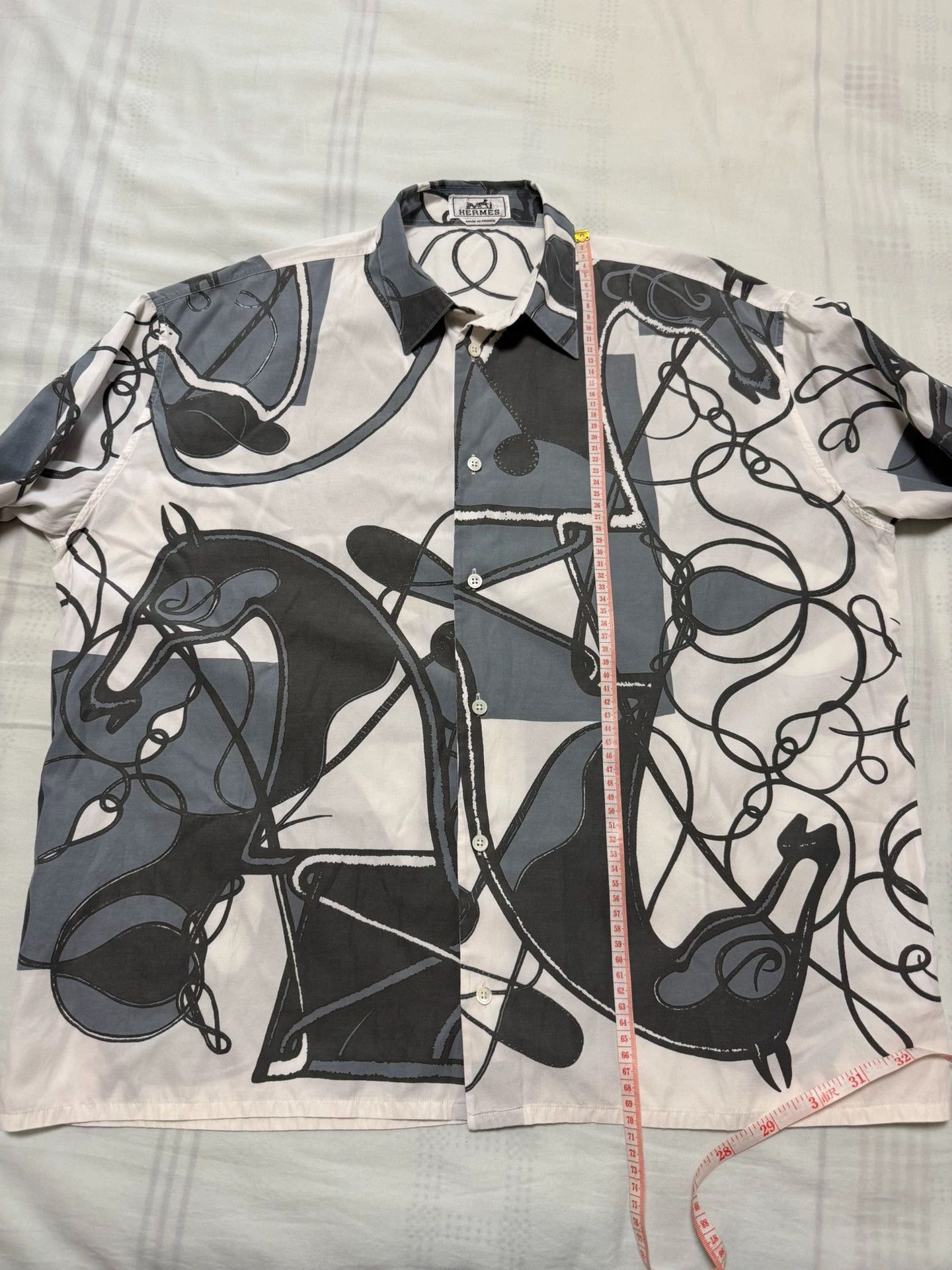 Hermes Hermes Silk Cotton Graphic Shirt - dmc Size US L / EU 52-54 / 3 - 5 Thumbnail