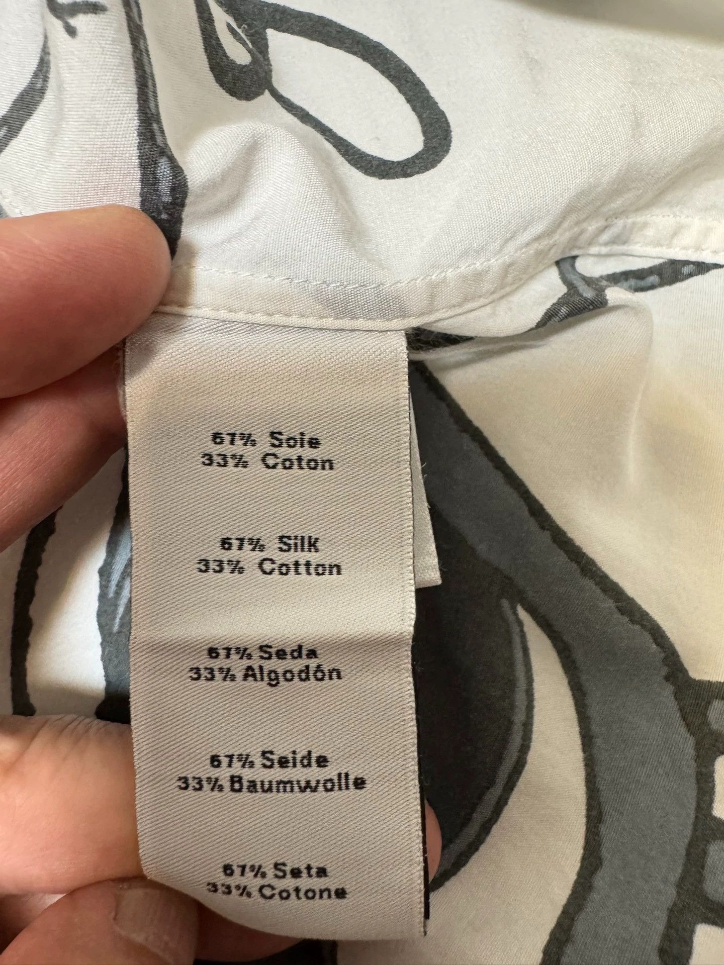 Hermes Hermes Silk Cotton Graphic Shirt - dmc Size US L / EU 52-54 / 3 - 8 Thumbnail