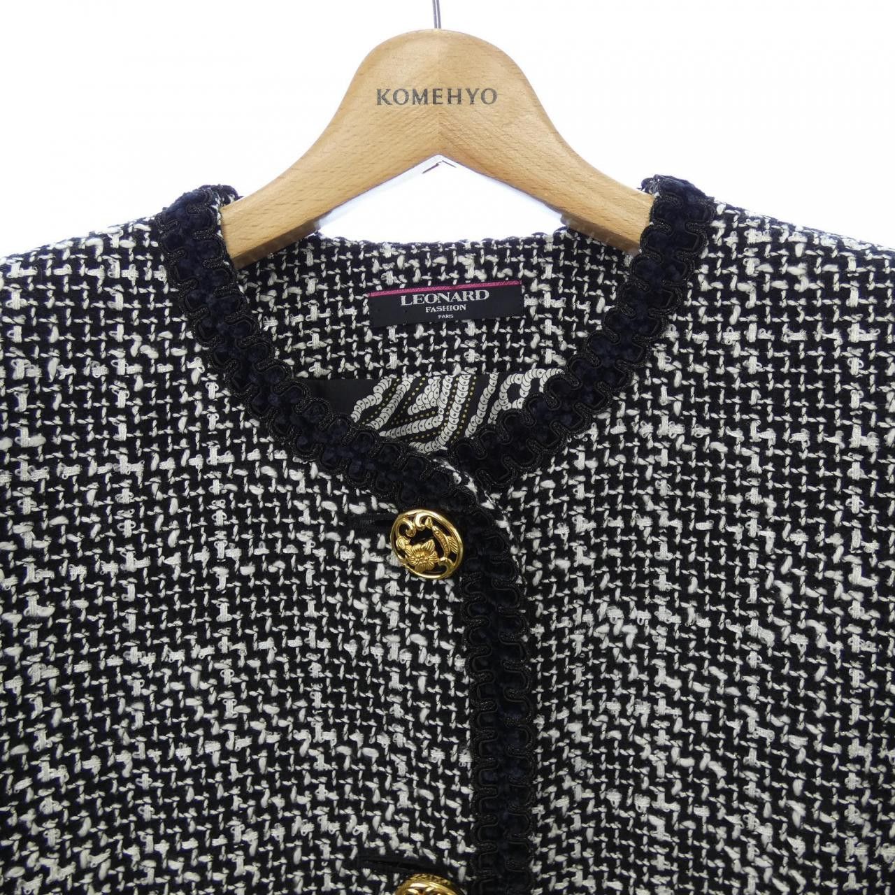 Other Other Leonard Fashion No Collar Jacket Others Outerwear 0321861 DUTY FREE for USA Size ONE SIZE - 5 Thumbnail