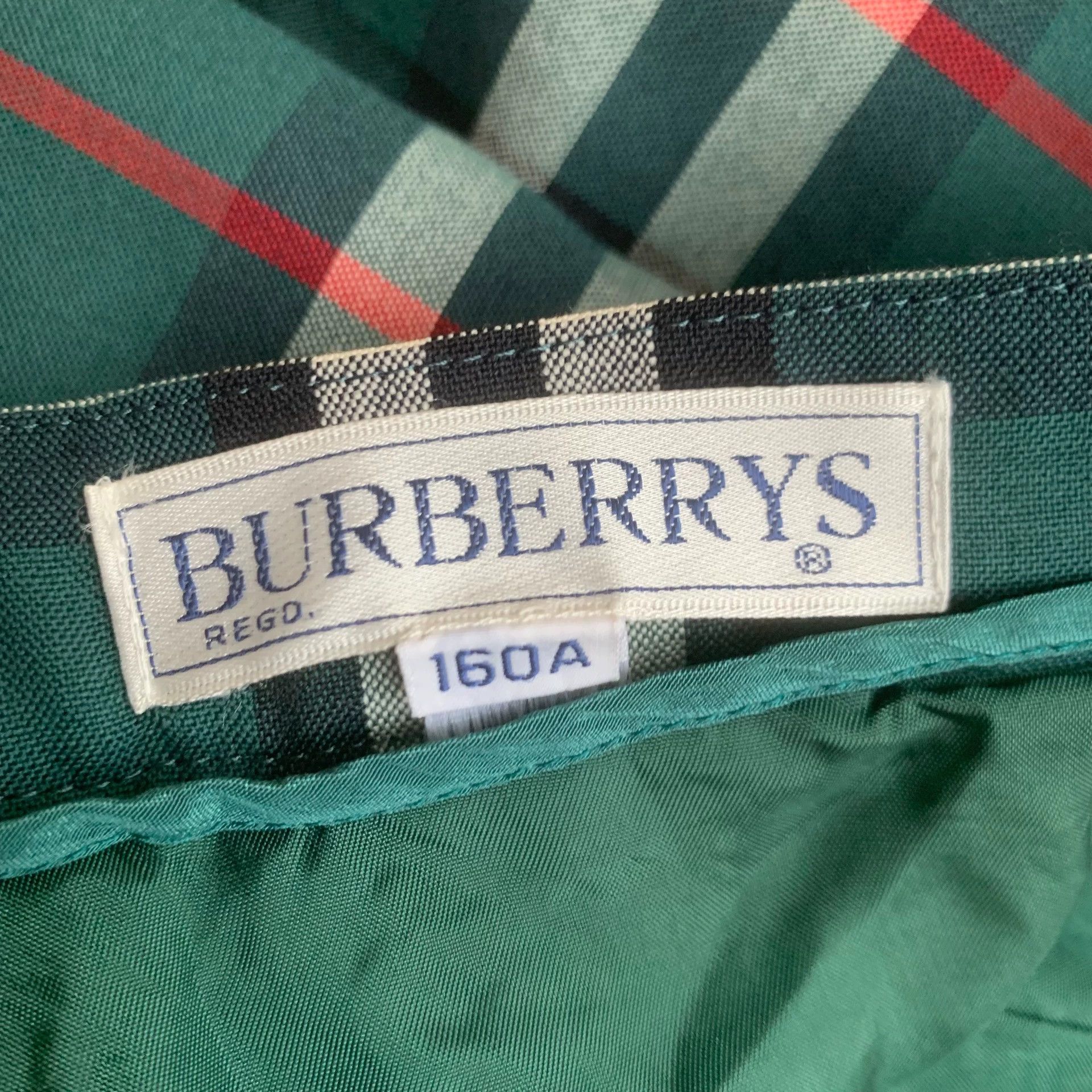 Burberry Burberry Green Plaid Wool Skirt - dmc Size US 28 / EU 44 - 3 Thumbnail