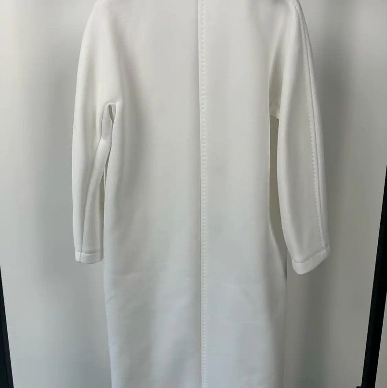 Max Mara MaxMara White Women's Double-Breasted Coat 0089 Size S / US 4 / IT 40 - 2 Thumbnail