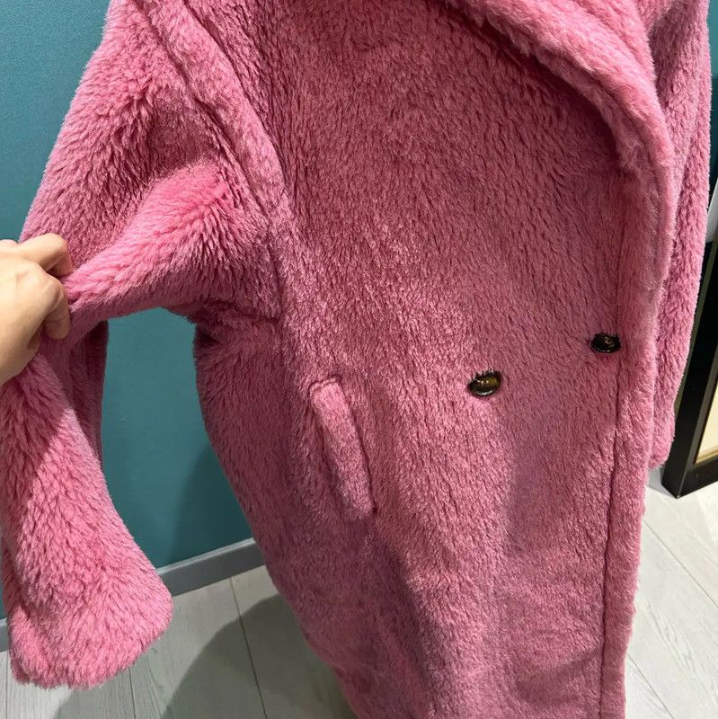 Max Mara MaxMara Pink Alpaca Wool Long Coat 0089 Size M / US 6-8 / IT 42-44 - 7 Thumbnail