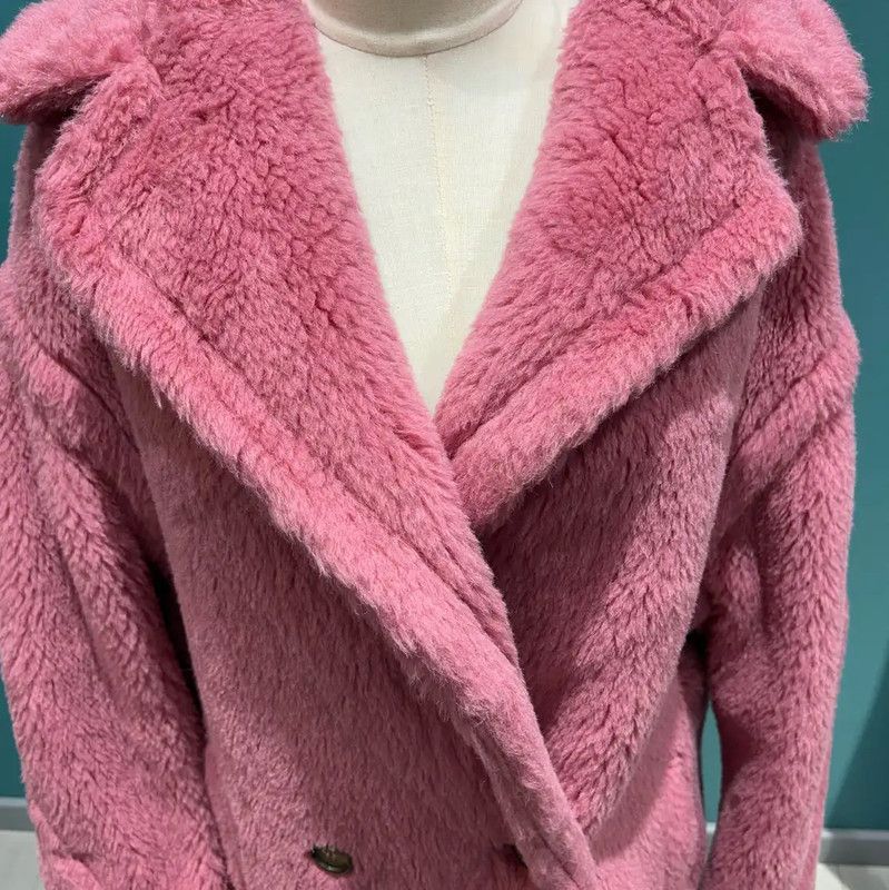 Max Mara MaxMara Pink Alpaca Wool Long Coat 0089 Size M / US 6-8 / IT 42-44 - 6 Thumbnail
