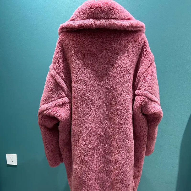 Max Mara MaxMara Pink Alpaca Wool Long Coat 0089 Size M / US 6-8 / IT 42-44 - 3 Thumbnail