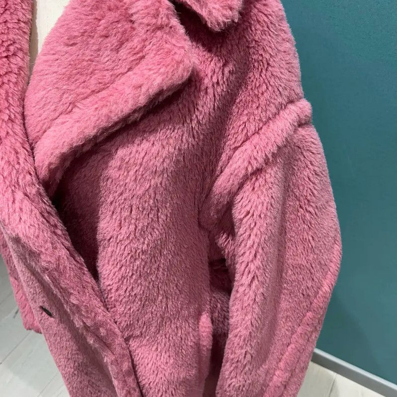 Max Mara MaxMara Pink Alpaca Wool Long Coat 0089 Size M / US 6-8 / IT 42-44 - 8 Thumbnail