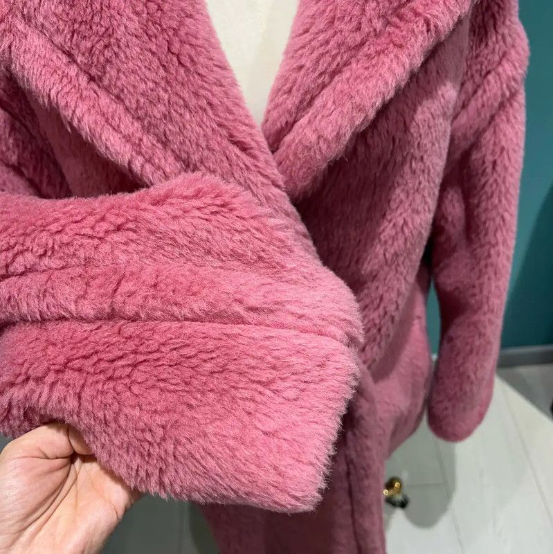 Max Mara MaxMara Pink Alpaca Wool Long Coat 0089 Size M / US 6-8 / IT 42-44 - 5 Thumbnail