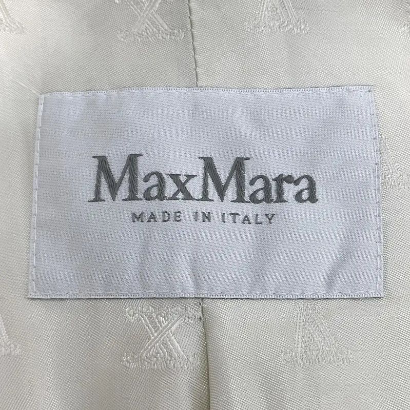 Max Mara MaxMara Cream Wool Women's Coat 0089 Size XS / US 0-2 / IT 36-38 - 5 Thumbnail
