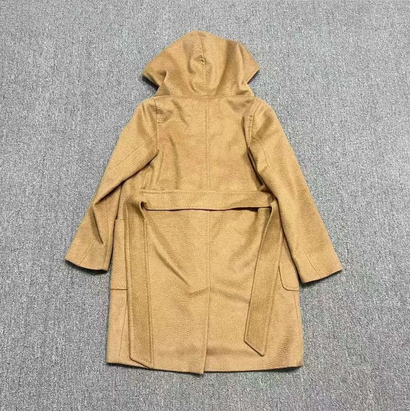 Max Mara MaxMara Camel Cotton Hooded Coat for Women 0089 Size S / US 4 / IT 40 - 2 Thumbnail