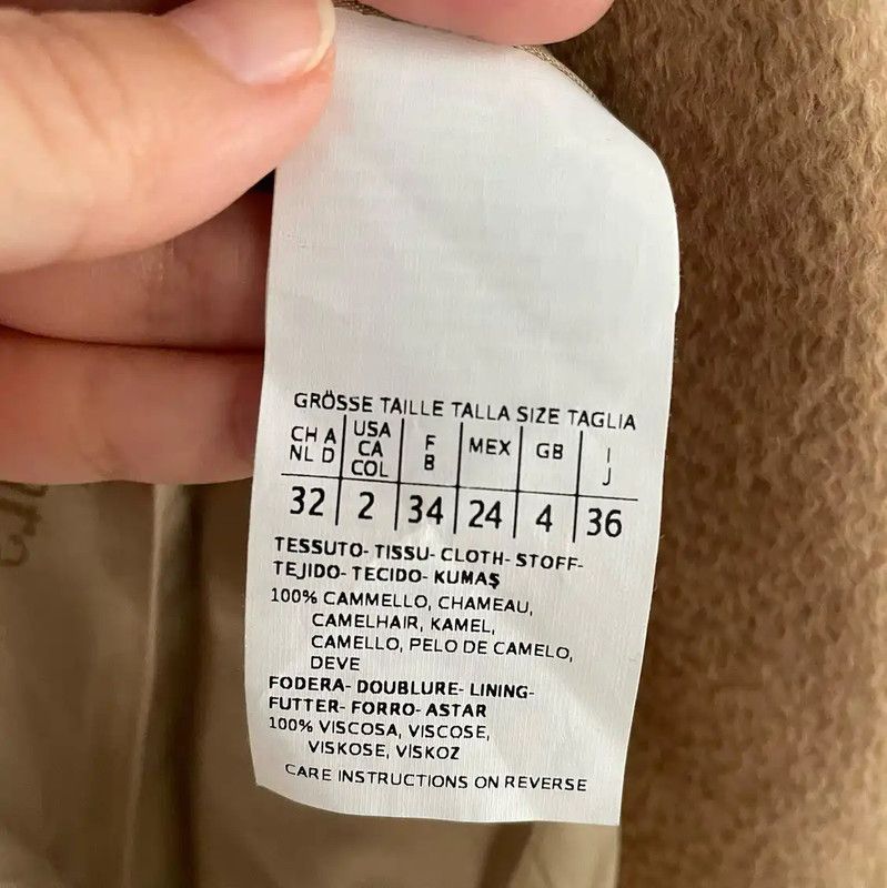 Max Mara MaxMara Cozy Camel Alpaca Wool Coat 0089 Size XXS / US 00 / IT 34 - 8 Thumbnail
