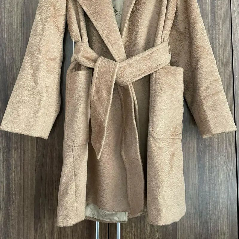 Max Mara MaxMara Cozy Camel Alpaca Wool Coat 0089 Size XXS / US 00 / IT 34 - 3 Thumbnail