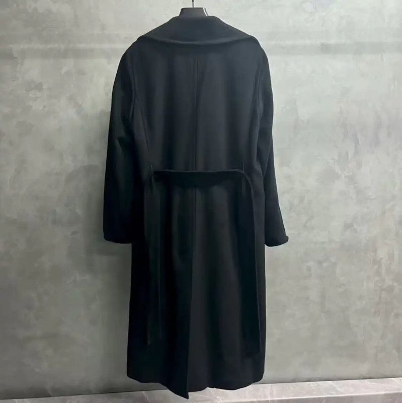 Max Mara MaxMara Black Cotton Women's Coat 0089 Size M / US 6-8 / IT 42-44 - 2 Thumbnail