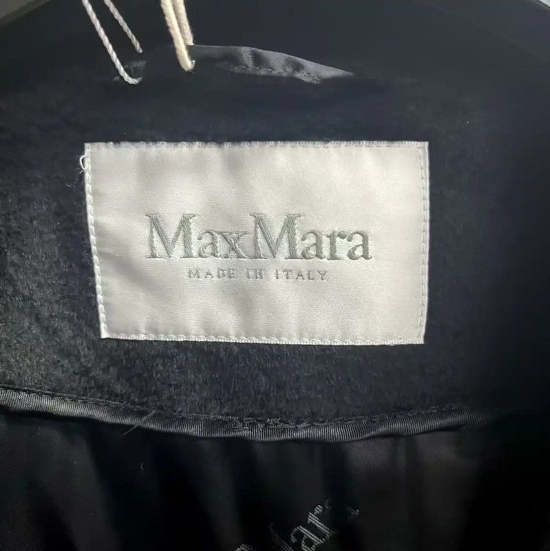 Max Mara MaxMara Black Cotton Women's Coat 0089 Size M / US 6-8 / IT 42-44 - 3 Thumbnail