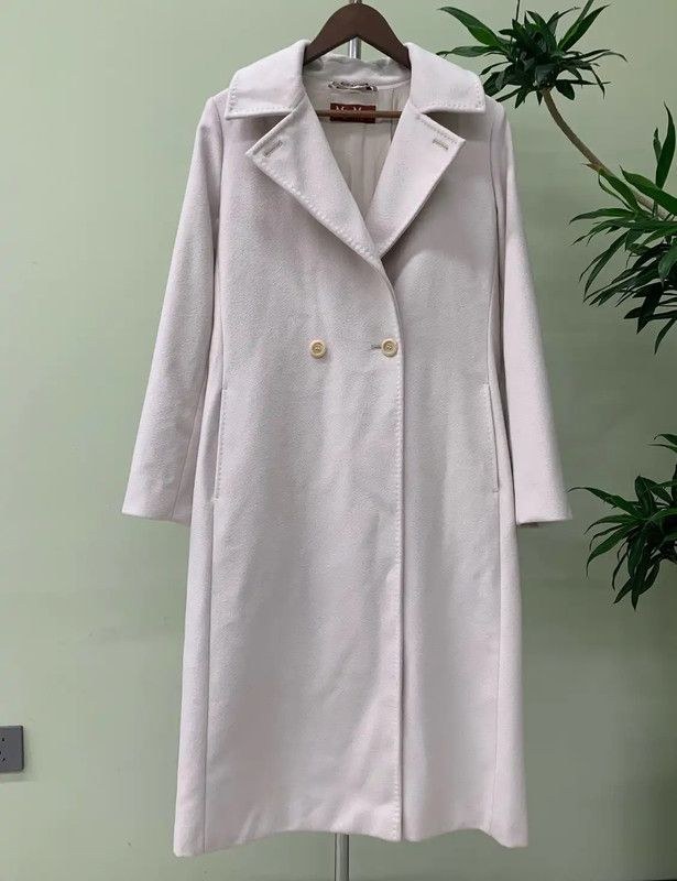 Max Mara MaxMara Elegant Women's White Coat 0089 Size XL / US 12-14 / IT 48-50 - 2 Thumbnail