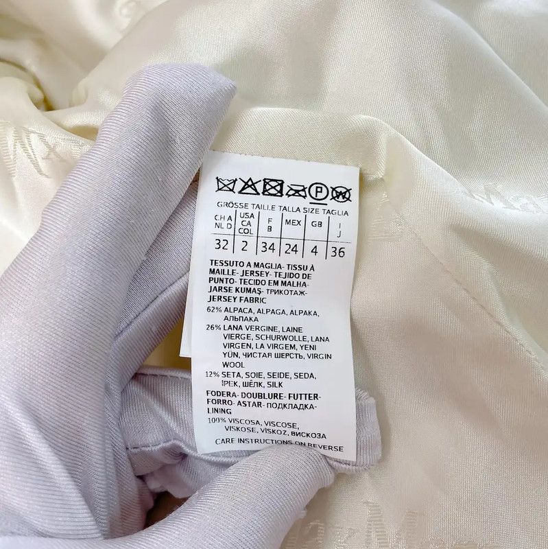 Max Mara MaxMara Classic White Alpaca Wool Coat 0089 Size XS / US 0-2 / IT 36-38 - 7 Thumbnail