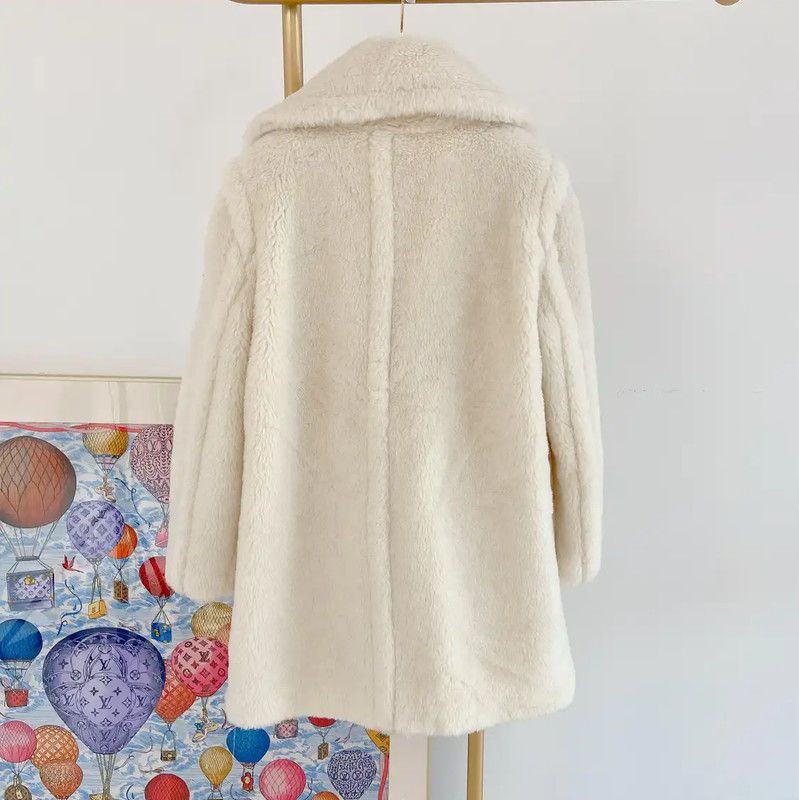 Max Mara MaxMara Classic White Alpaca Wool Coat 0089 Size XS / US 0-2 / IT 36-38 - 2 Thumbnail
