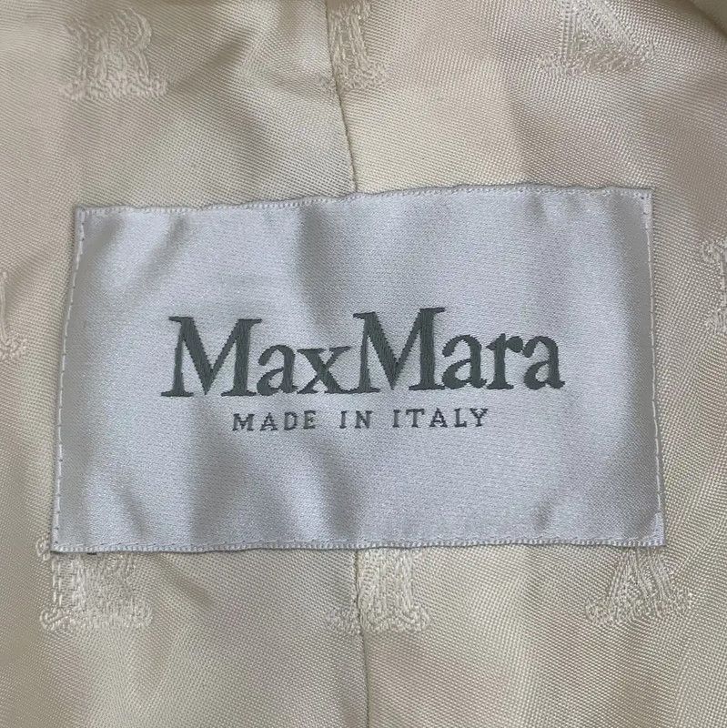Max Mara MaxMara White Alpaca Wool Women's Coat 0089 Size S / US 4 / IT 40 - 5 Thumbnail