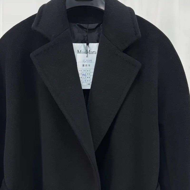 Max Mara MaxMara Elegant Black Cashmere Long Coat 0089 Size XS / US 0-2 / IT 36-38 - 3 Thumbnail
