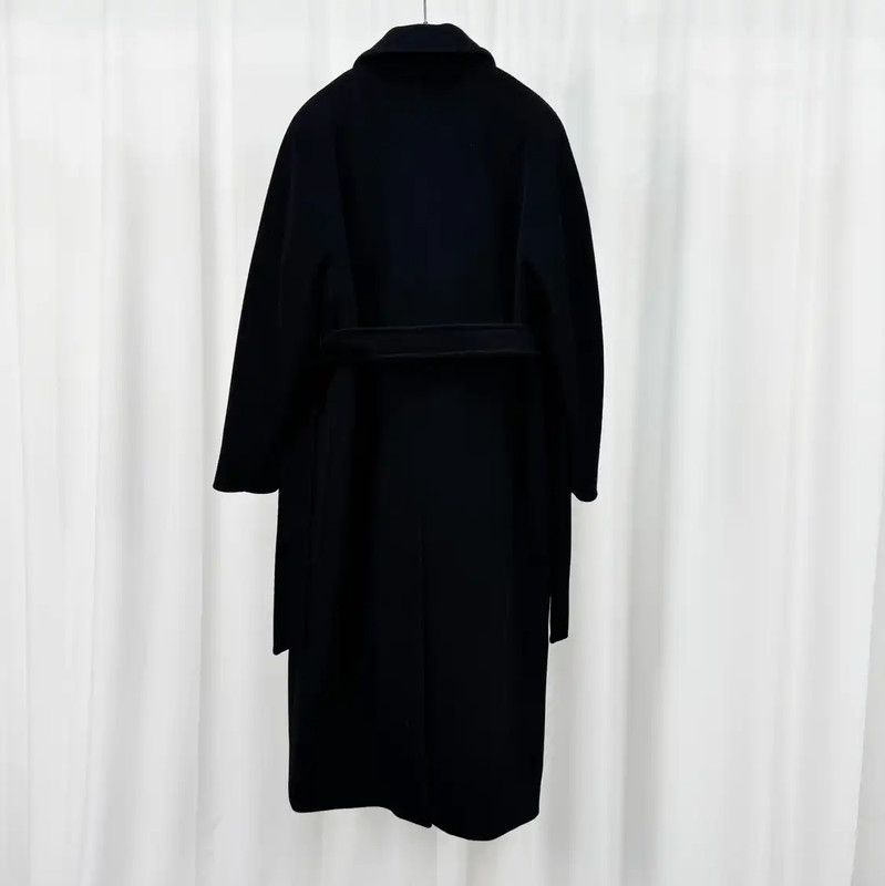 Max Mara MaxMara Elegant Black Cashmere Long Coat 0089 Size XS / US 0-2 / IT 36-38 - 2 Thumbnail