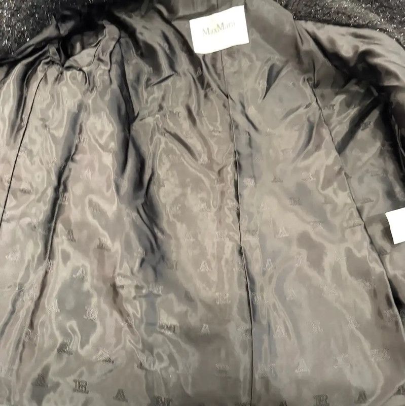 Max Mara MaxMara Cozy Black Women's Coat 0089 Size XS / US 0-2 / IT 36-38 - 4 Thumbnail