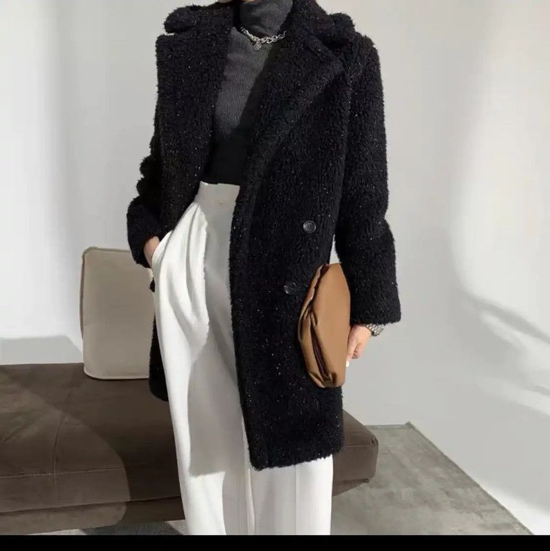 Max Mara MaxMara Cozy Black Women's Coat 0089 Size XS / US 0-2 / IT 36-38 - 9 Thumbnail