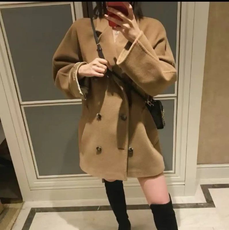 Max Mara MaxMara Brown Women's Coat in Size L 0089 Size L / US 10 / IT 46 - 9 Thumbnail