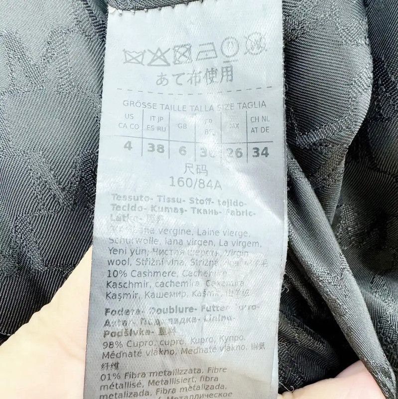 Max Mara MaxMara Black Cashmere Women's Coat 0089 Size M / US 6-8 / IT 42-44 - 4 Thumbnail