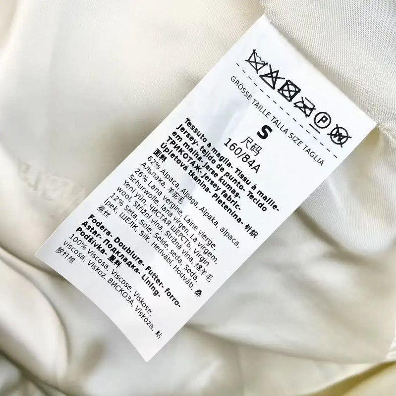 Max Mara MaxMara Alpaca Wool Women's Coat in White 0089 Size S / US 4 / IT 40 - 4 Thumbnail