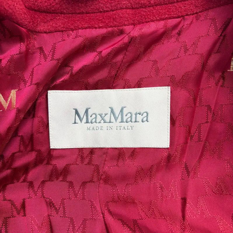 Max Mara MaxMara Red Wool Women's Coat 0089 Size ONE SIZE - 3 Thumbnail