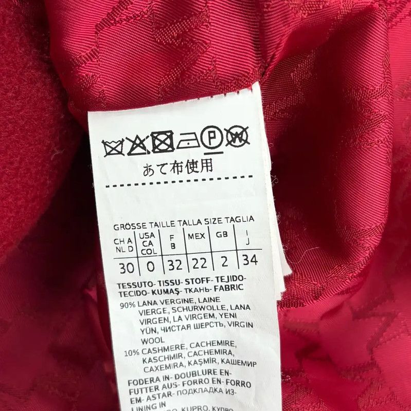 Max Mara MaxMara Red Wool Women's Coat 0089 Size ONE SIZE - 5 Thumbnail