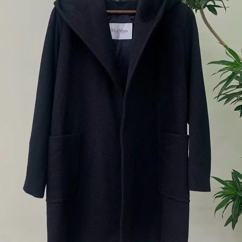Max Mara MaxMara Elegant Black Women's Coat 0089 Size S / US 4 / IT 40 - 2 Thumbnail