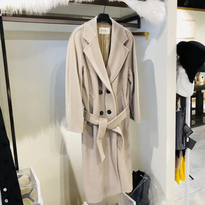 Max Mara MaxMara Light Gray Wool Women's Trench Coat 0089 Size M / US 6-8 / IT 42-44 - 2 Thumbnail