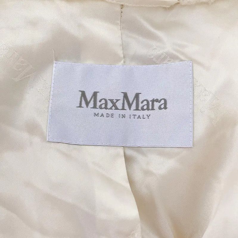 Max Mara MaxMara Winter White Alpaca Long Coat 0089 Size M / US 6-8 / IT 42-44 - 7 Thumbnail