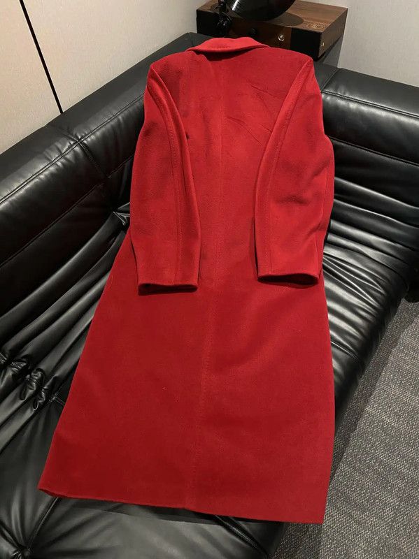 Max Mara MaxMara Red Cashmere Winter Coat for Women 0089 Size M / US 6-8 / IT 42-44 - 2 Thumbnail