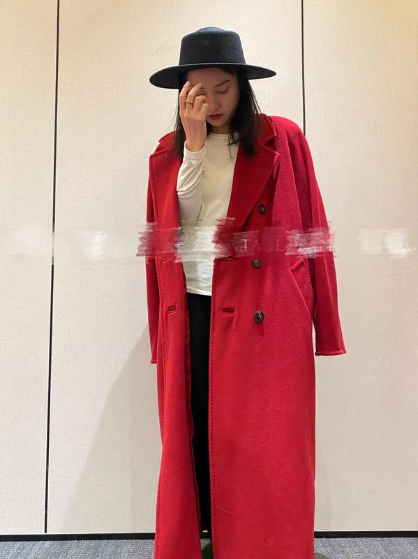 Max Mara MaxMara Red Cashmere Winter Coat for Women 0089 Size M / US 6-8 / IT 42-44 - 8 Thumbnail