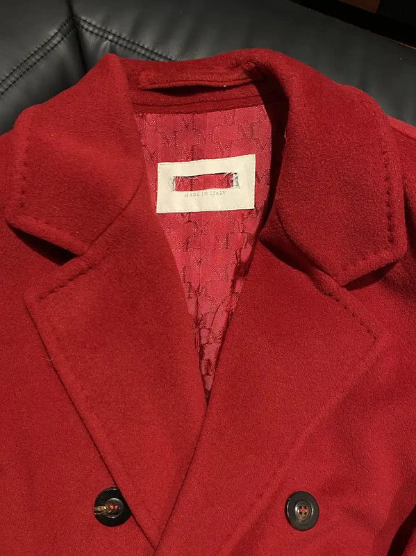 Max Mara MaxMara Red Cashmere Winter Coat for Women 0089 Size M / US 6-8 / IT 42-44 - 3 Thumbnail