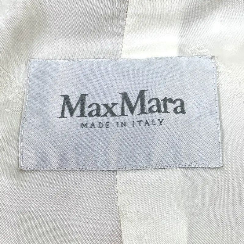 Max Mara MaxMara White Alpaca Wool Women's Coat 0089 Size XS / US 0-2 / IT 36-38 - 6 Thumbnail