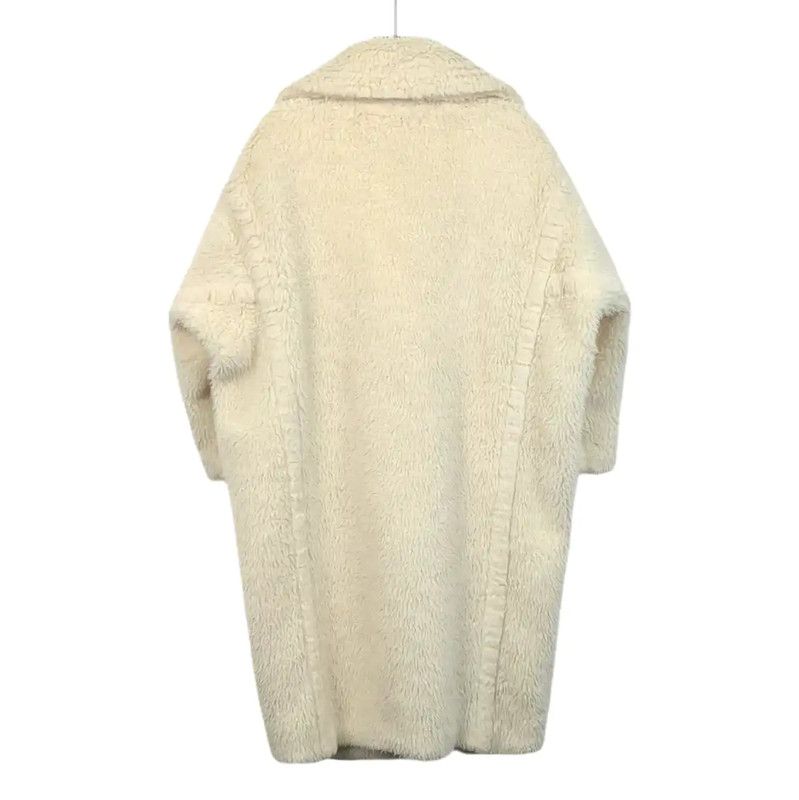 Max Mara MaxMara White Alpaca Wool Women's Coat 0089 Size XS / US 0-2 / IT 36-38 - 2 Thumbnail