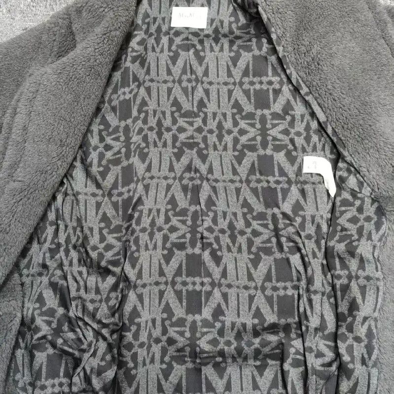 Max Mara MaxMara Gray Women's Overcoat Size L 0089 Size L / US 10 / IT 46 - 3 Thumbnail