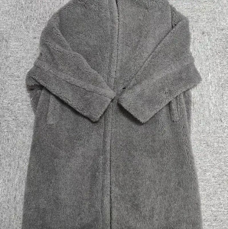 Max Mara MaxMara Gray Women's Overcoat Size L 0089 Size L / US 10 / IT 46 - 2 Thumbnail