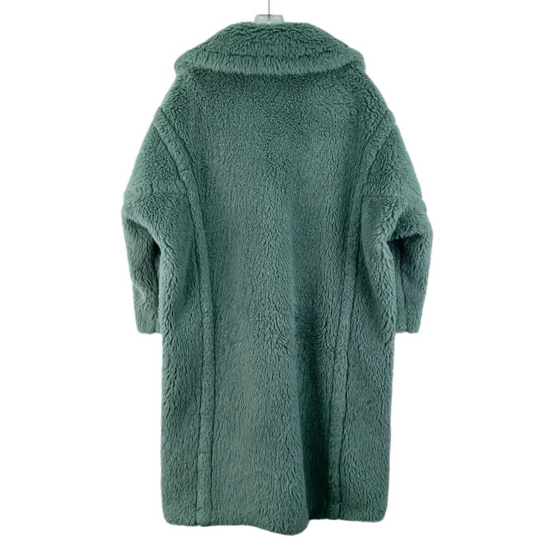 Max Mara MaxMara Cozy Green Alpaca Wool Coat 0089 Size XS / US 0-2 / IT 36-38 - 2 Thumbnail