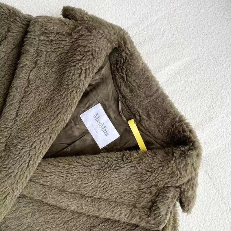 Max Mara MaxMara Cozy Olive Alpaca Wool Coat 0089 Size S / US 4 / IT 40 - 3 Thumbnail