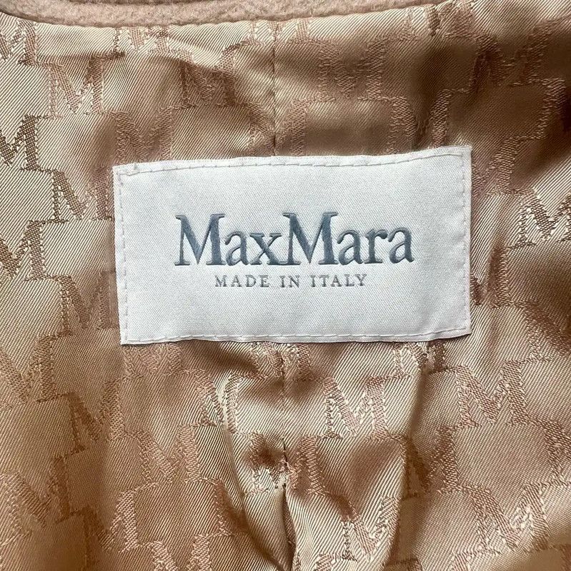 Max Mara MaxMara Camel Wool Double-Breasted Women's Coat 0089 Size ONE SIZE - 3 Thumbnail