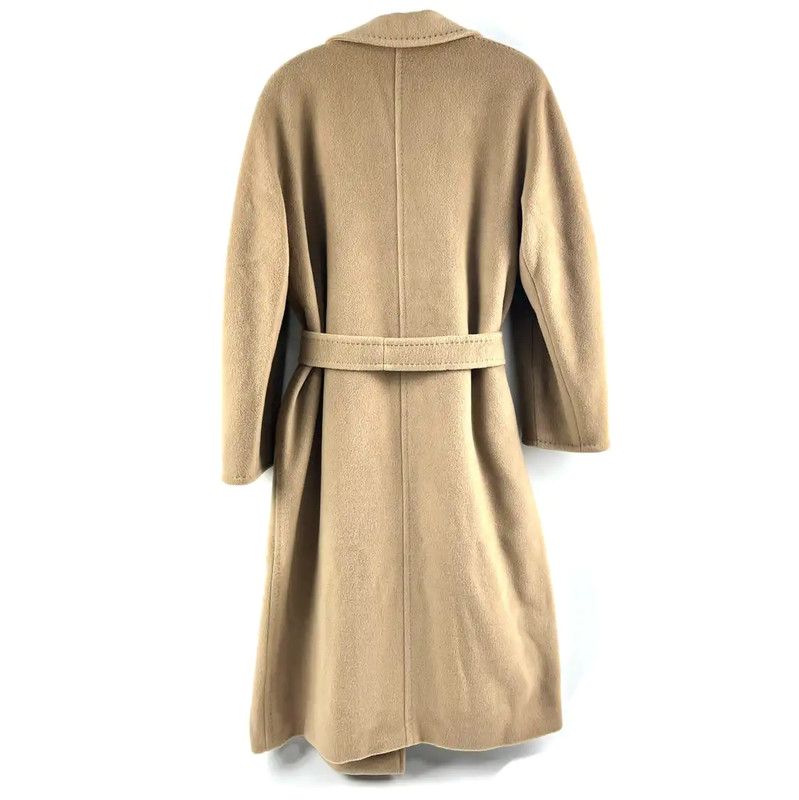 Max Mara MaxMara Camel Wool Double-Breasted Women's Coat 0089 Size ONE SIZE - 2 Thumbnail