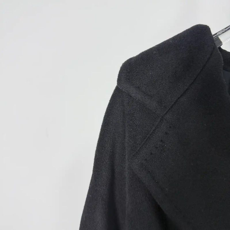 Max Mara MaxMara Black Wool Women's Coat 0089 Size S / US 4 / IT 40 - 3 Thumbnail
